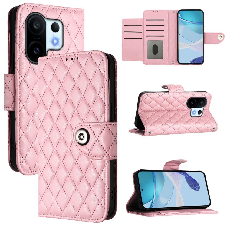 Rhombic Texture Flip Leather Phone Case with Lanyard, For vivo S30 Pro mini, For vivo S30, For vivo Y39 5G Global, For vivo V50 Lite 5G
