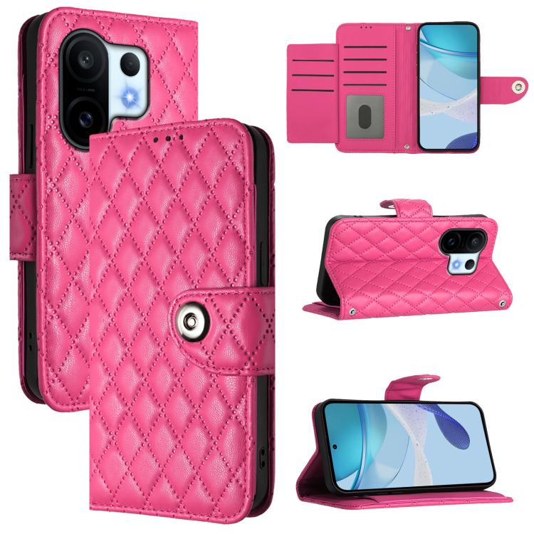 Rhombic Texture Flip Leather Phone Case with Lanyard, For vivo S30 Pro mini, For vivo S30, For vivo Y39 5G Global, For vivo V50 Lite 5G