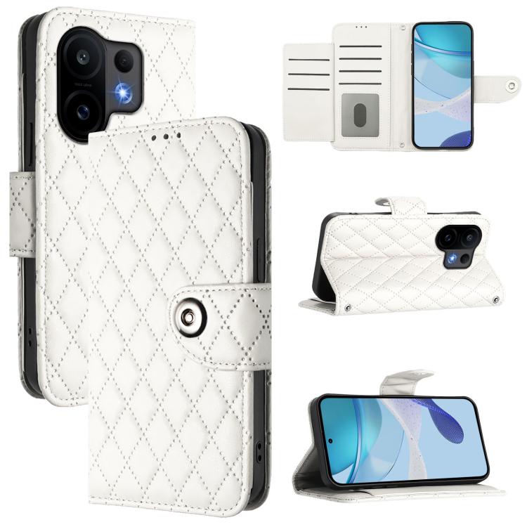 Rhombic Texture Flip Leather Phone Case with Lanyard, For vivo S30 Pro mini, For vivo S30, For vivo Y39 5G Global, For vivo V50 Lite 5G