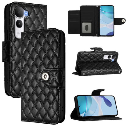 Rhombic Texture Flip Leather Phone Case with Lanyard, For vivo V60 Lite 5G Global, For vivo Y400 5G Global, For vivo Y400 4G, For vivo V60 5G Global