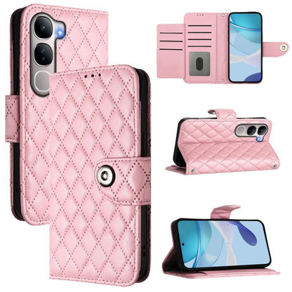 Rhombic Texture Flip Leather Phone Case with Lanyard, For vivo X300 Ultra 5G, For vivo X300 Pro, For vivo X300, For vivo Y31 5G Global
