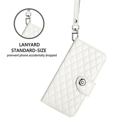 Rhombic Texture Flip Leather Phone Case with Lanyard, For vivo X300 Ultra 5G, For vivo X300 Pro, For vivo X300, For vivo Y31 5G Global