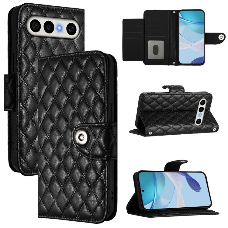 Rhombic Texture Flip Leather Phone Case with Lanyard, For vivo X300 FE 5G Russia / 5G Zeiss, For vivo X300s 5G, For vivo V70 FE 5G, For vivo Y21 5G 2026 Global / Y05 4G