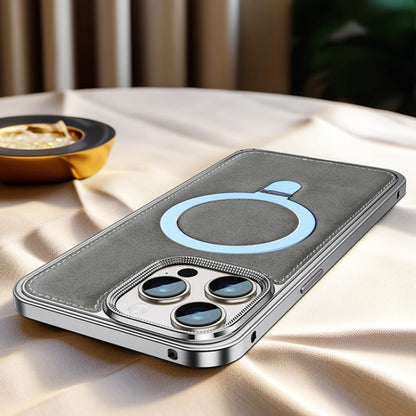 Metal Frame Oil Wax Leather MagSafe Phone Case with Spring Buckle Stand, For iPhone 15 Pro Max, For iPhone 15 Pro, For iPhone 15, For iPhone 14, For iPhone 14 Pro, For iPhone 14 Pro Max Apple Accessories engmet4654 iPhone 15 Pro Max - APEXEL INDIA - Mobile Lens - Mobile Camera Lens - Cellphone Accessories - Phone Lens - Smartphone Lens