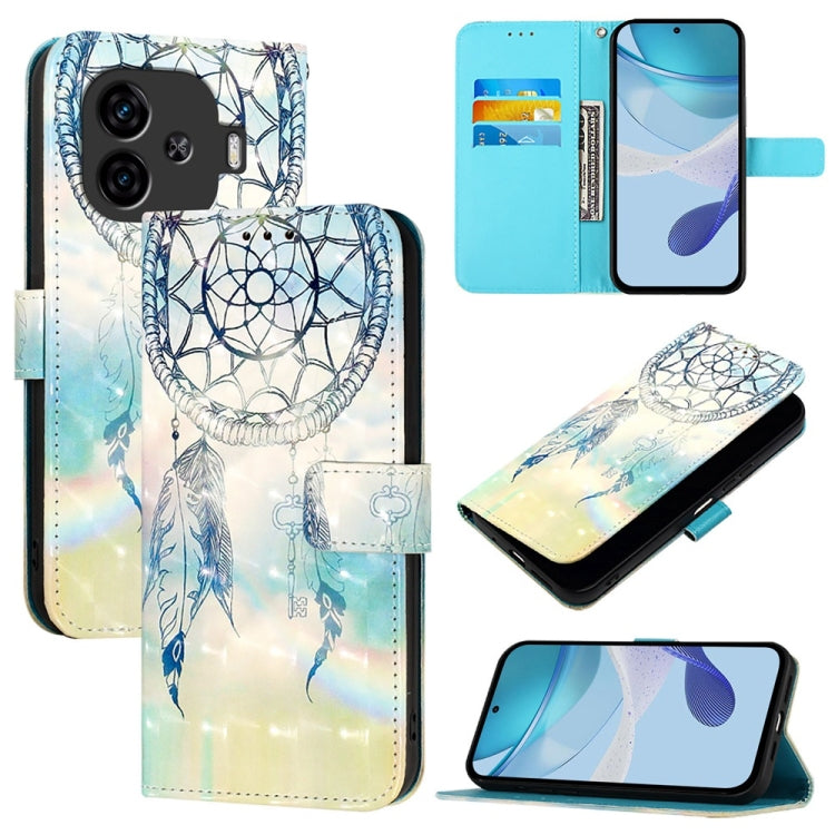 3D Painting Horizontal Flip Leather Phone Case, For vivo iQOO Z9x, For vivo iQOO Z9 / iQOO Z9 Turbo, For vivo Y03 Global