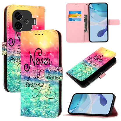 3D Painting Horizontal Flip Leather Phone Case, For vivo iQOO Z9x, For vivo iQOO Z9 / iQOO Z9 Turbo, For vivo Y03 Global