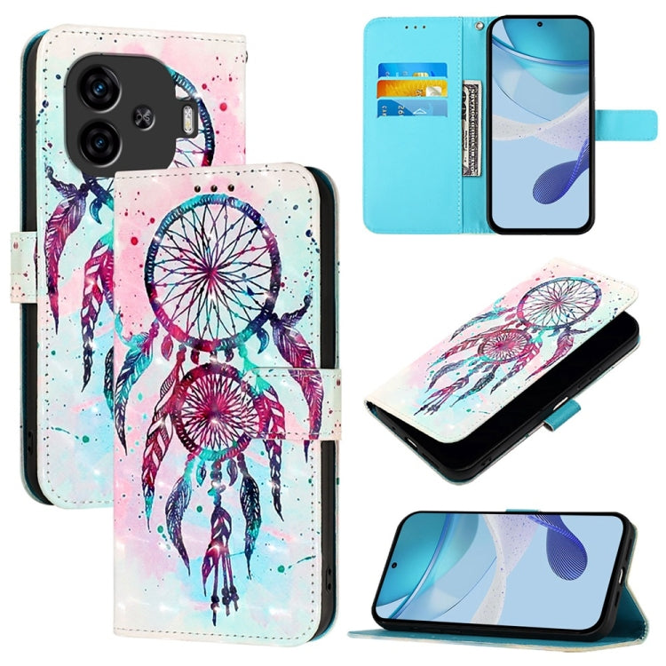 3D Painting Horizontal Flip Leather Phone Case, For vivo iQOO Z9x, For vivo iQOO Z9 / iQOO Z9 Turbo, For vivo Y03 Global