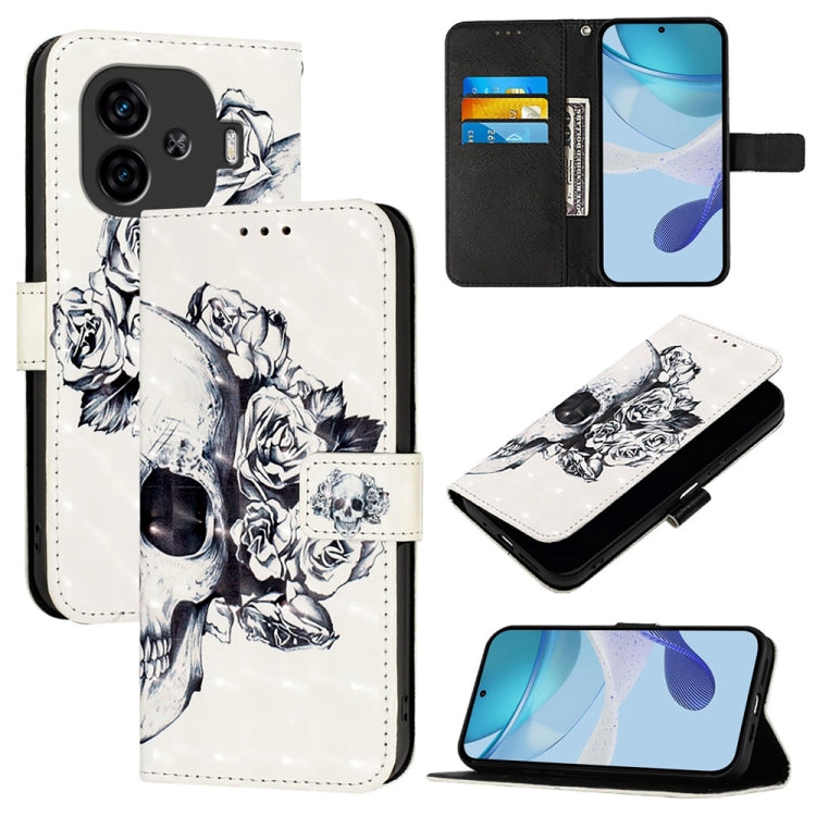 3D Painting Horizontal Flip Leather Phone Case, For vivo iQOO Z9x, For vivo iQOO Z9 / iQOO Z9 Turbo, For vivo Y03 Global