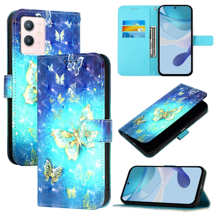 3D Painting Horizontal Flip Leather Phone Case, For vivo Y77 5G Global, For vivo S10e 5G / V23e 4G / 5G / Y75 4G, For vivo Y33s 4G Global / Y21 / Y21s / Y21t