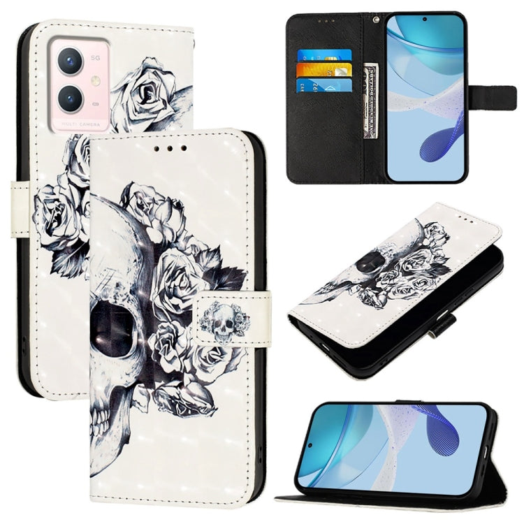 3D Painting Horizontal Flip Leather Phone Case, For vivo Y77 5G Global, For vivo S10e 5G / V23e 4G / 5G / Y75 4G, For vivo Y33s 4G Global / Y21 / Y21s / Y21t