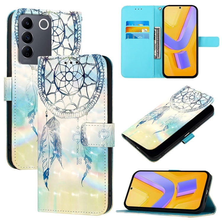 3D Painting Horizontal Flip Leather Phone Case, For vivo V27 Global / V27 Pro Global, For vivo V27e 4G Global / T2 4G Global, For vivo Y02s / Y16 / Y35 5G
