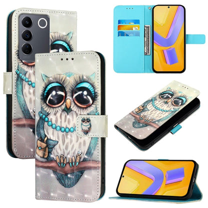 3D Painting Horizontal Flip Leather Phone Case, For vivo V27 Global / V27 Pro Global, For vivo V27e 4G Global / T2 4G Global, For vivo Y02s / Y16 / Y35 5G