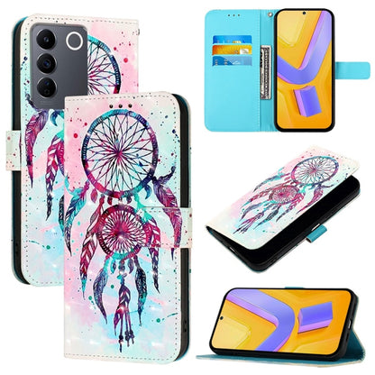3D Painting Horizontal Flip Leather Phone Case, For vivo V27 Global / V27 Pro Global, For vivo V27e 4G Global / T2 4G Global, For vivo Y02s / Y16 / Y35 5G
