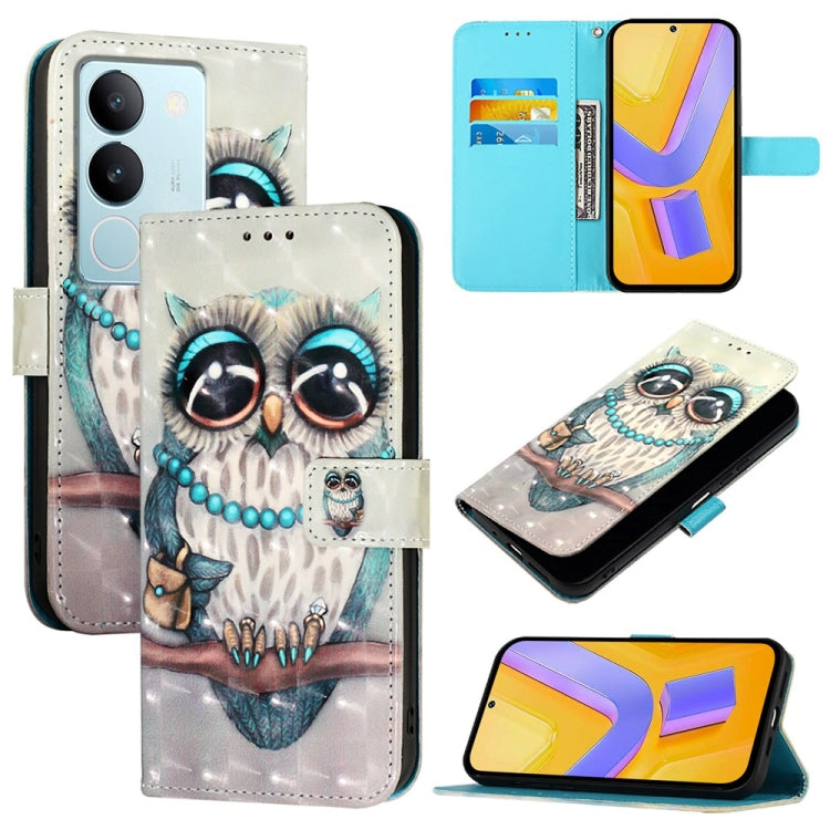 3D Painting Horizontal Flip Leather Phone Case, For vivo V29 5G Global / V29 Pro, For vivo Y17s 4G Global / 5G India, For vivo Y02 / Y02A / Y02t / Y11 2023