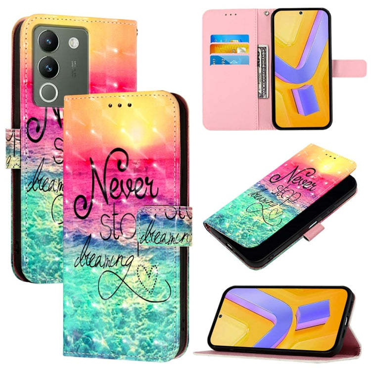 3D Painting Horizontal Flip Leather Phone Case, For vivo Y100 5G IDN / Y200e 5G Global, For vivo V30 5G Global / V30 Pro 5G Global, For vivo V29e / Y200 / V30 Lite 5G Global
