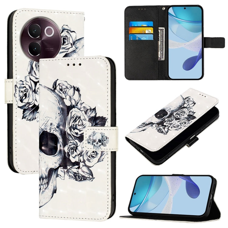 3D Painting Horizontal Flip Leather Phone Case, For vivo X100s, For vivo Y38, For vivo V30e Global