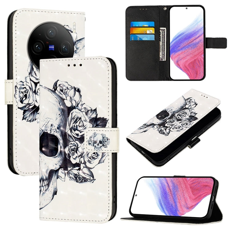 3D Painting Horizontal Flip Leather Phone Case, For vivo X100 Pro, For vivo X100, For vivo Y36 4G / 5G Global / Y36 4G India
