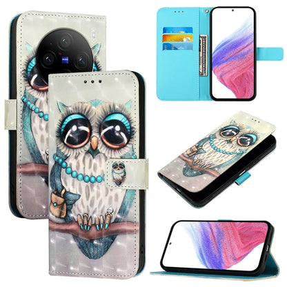 3D Painting Horizontal Flip Leather Phone Case, For vivo X100 Pro, For vivo X100, For vivo Y36 4G / 5G Global / Y36 4G India