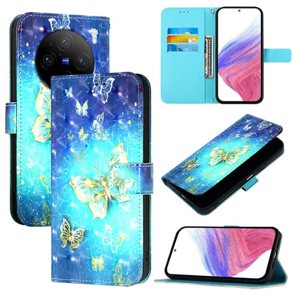3D Painting Horizontal Flip Leather Phone Case, For vivo X100 Pro, For vivo X100, For vivo Y36 4G / 5G Global / Y36 4G India