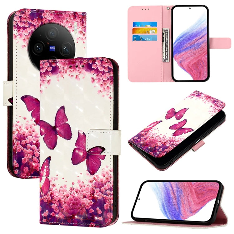 3D Painting Horizontal Flip Leather Phone Case, For vivo X100 Pro, For vivo X100, For vivo Y36 4G / 5G Global / Y36 4G India