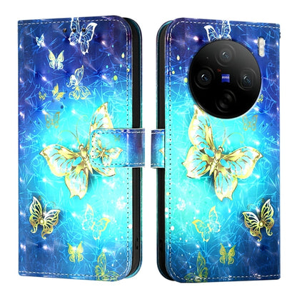 3D Painting Horizontal Flip Leather Phone Case, For vivo X100s, For vivo Y38, For vivo V30e Global