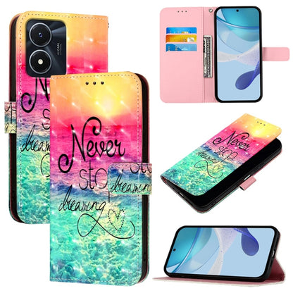 3D Painting Horizontal Flip Leather Phone Case, For vivo V27 Global / V27 Pro Global, For vivo V27e 4G Global / T2 4G Global, For vivo Y02s / Y16 / Y35 5G