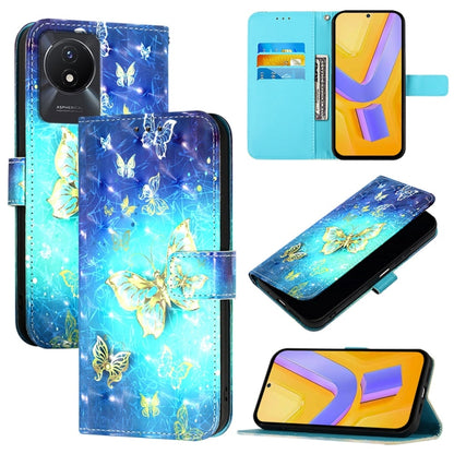 3D Painting Horizontal Flip Leather Phone Case, For vivo V29 5G Global / V29 Pro, For vivo Y17s 4G Global / 5G India, For vivo Y02 / Y02A / Y02t / Y11 2023