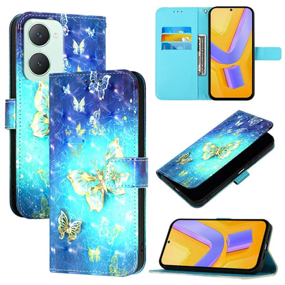 3D Painting Horizontal Flip Leather Phone Case, For vivo iQOO Z9x, For vivo iQOO Z9 / iQOO Z9 Turbo, For vivo Y03 Global