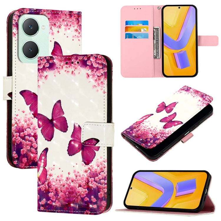 3D Painting Horizontal Flip Leather Phone Case, For vivo iQOO Z9x, For vivo iQOO Z9 / iQOO Z9 Turbo, For vivo Y03 Global