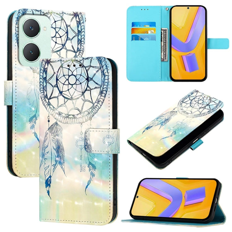 3D Painting Horizontal Flip Leather Phone Case, For vivo iQOO Z9x, For vivo iQOO Z9 / iQOO Z9 Turbo, For vivo Y03 Global