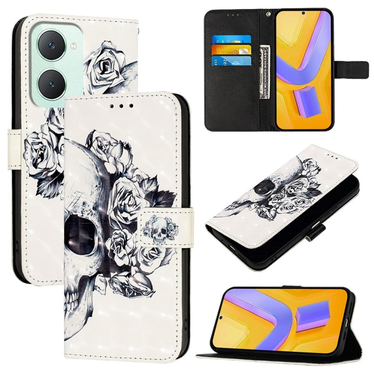 3D Painting Horizontal Flip Leather Phone Case, For vivo iQOO Z9x, For vivo iQOO Z9 / iQOO Z9 Turbo, For vivo Y03 Global