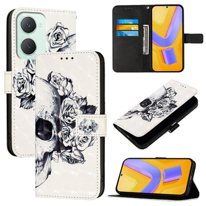 3D Painting Horizontal Flip Leather Phone Case, For vivo iQOO Z9x, For vivo iQOO Z9 / iQOO Z9 Turbo, For vivo Y03 Global