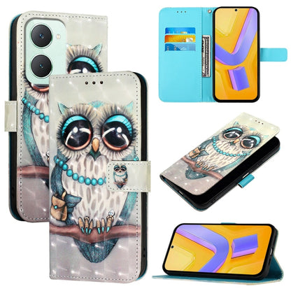 3D Painting Horizontal Flip Leather Phone Case, For vivo iQOO Z9x, For vivo iQOO Z9 / iQOO Z9 Turbo, For vivo Y03 Global