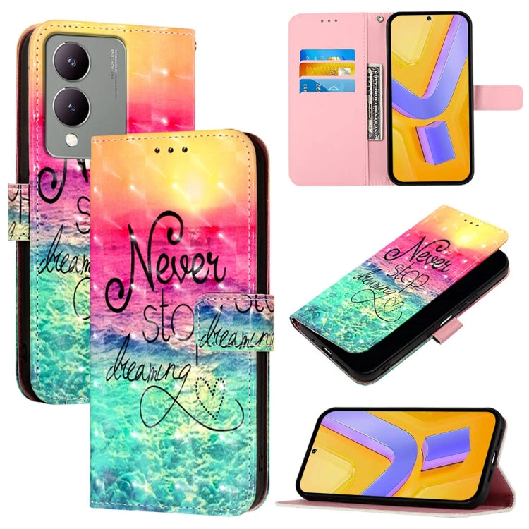 3D Painting Horizontal Flip Leather Phone Case, For vivo V29 5G Global / V29 Pro, For vivo Y17s 4G Global / 5G India, For vivo Y02 / Y02A / Y02t / Y11 2023