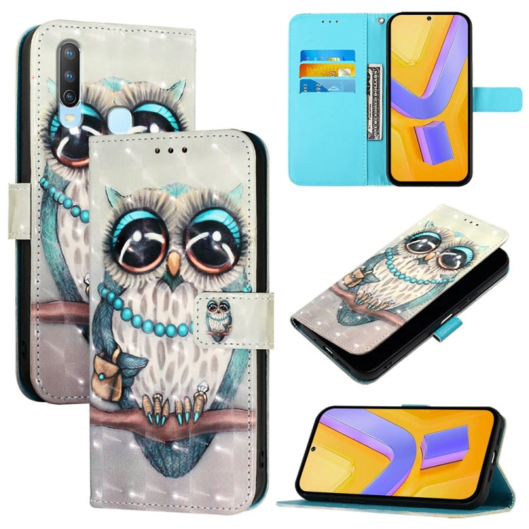 3D Painting Horizontal Flip Leather Phone Case, For vivo Y19 / U3 / Y5s / Z5i / U20, For vivo Y17 / Y15 / Y12 / Y11, For vivo Y27 4G Global