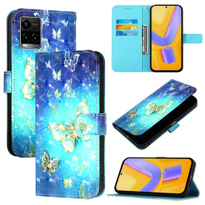 3D Painting Horizontal Flip Leather Phone Case, For vivo Y77 5G Global, For vivo S10e 5G / V23e 4G / 5G / Y75 4G, For vivo Y33s 4G Global / Y21 / Y21s / Y21t