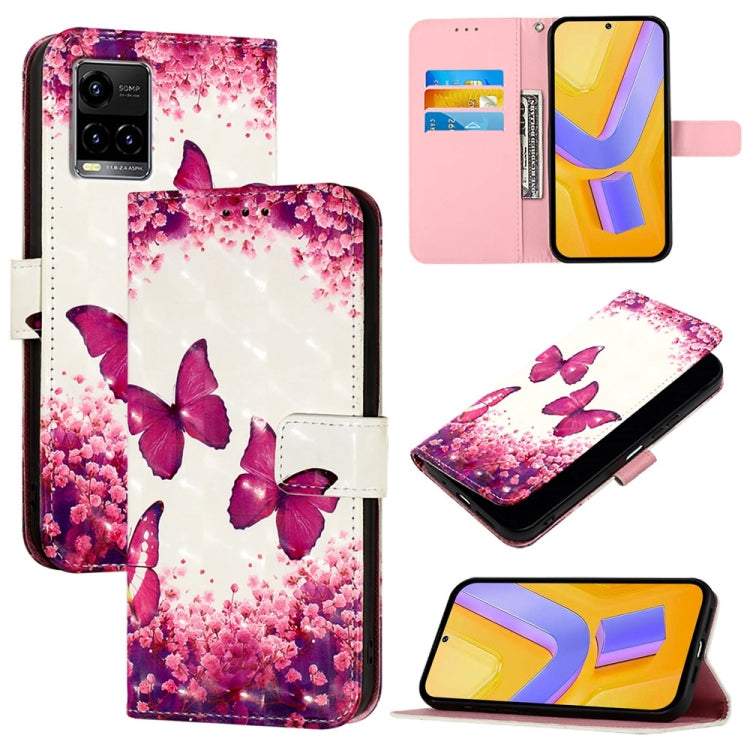 3D Painting Horizontal Flip Leather Phone Case, For vivo Y77 5G Global, For vivo S10e 5G / V23e 4G / 5G / Y75 4G, For vivo Y33s 4G Global / Y21 / Y21s / Y21t