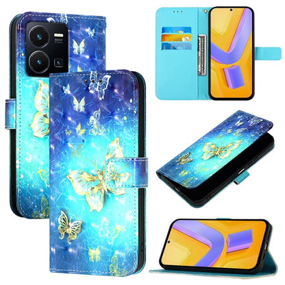 3D Painting Horizontal Flip Leather Phone Case, For vivo Y72 5G / iQOO Z3 5G / Y52 5G, For vivo Y35 4G / Y22 / Y22s / Y77 Global, For vivo Y55 5G Global / Y55s 5G 2023