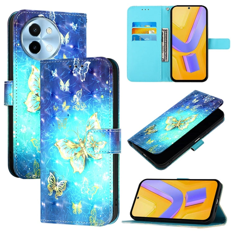 3D Painting Horizontal Flip Leather Phone Case, For vivo X100s, For vivo Y38, For vivo V30e Global