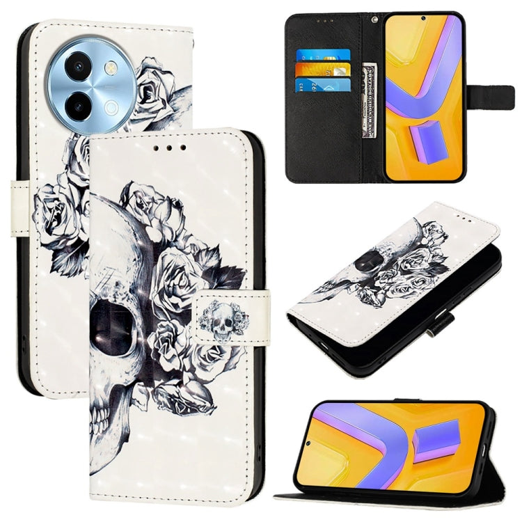 3D Painting Horizontal Flip Leather Phone Case, For vivo X100s, For vivo Y38, For vivo V30e Global