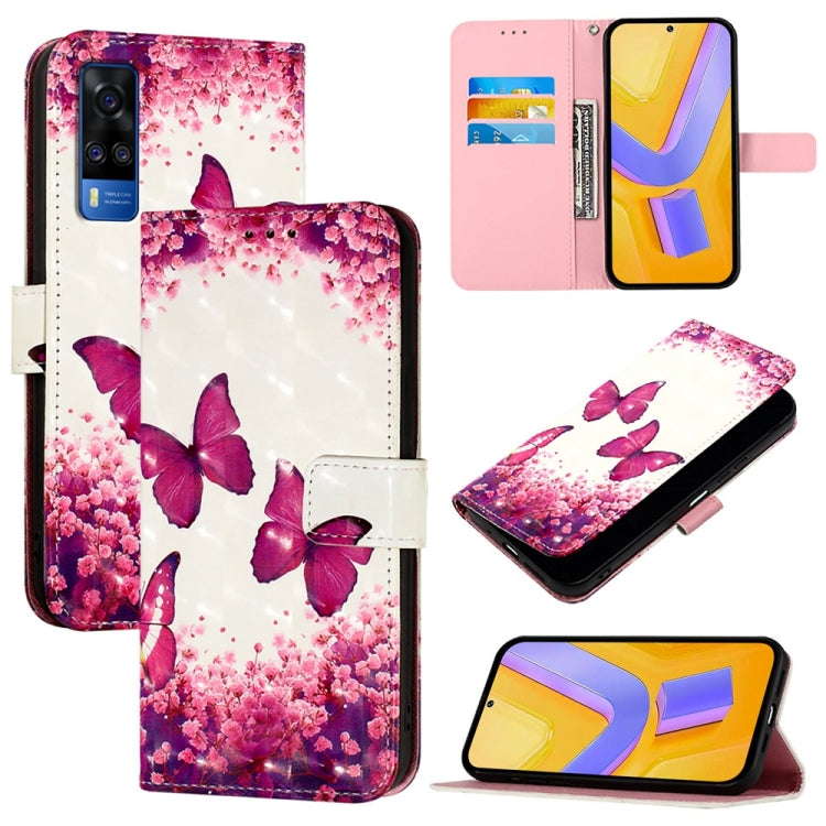 3D Painting Horizontal Flip Leather Phone Case, For vivo Y76 5G, For vivo Y51 2020 India / Y51a 2021 / Y53s 4G, For vivo Y52s / iQOO U3 / Y31s 5G