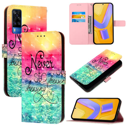 3D Painting Horizontal Flip Leather Phone Case, For vivo Y76 5G, For vivo Y51 2020 India / Y51a 2021 / Y53s 4G, For vivo Y52s / iQOO U3 / Y31s 5G