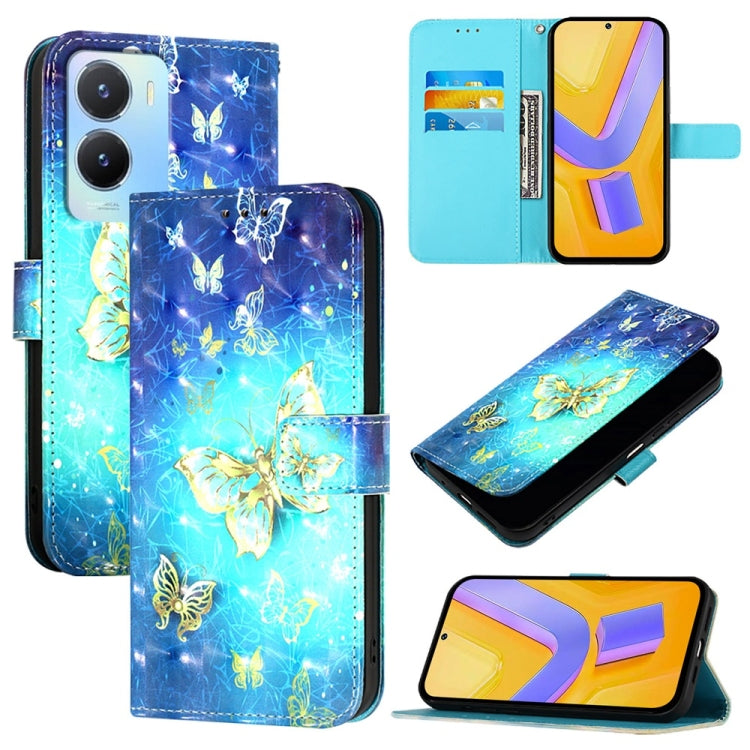 3D Painting Horizontal Flip Leather Phone Case, For vivo Y78 Global / Y78+ Global / V29 Lite, For vivo Y56 / Y16 / Y02s Global, For vivo Y100 5G Global