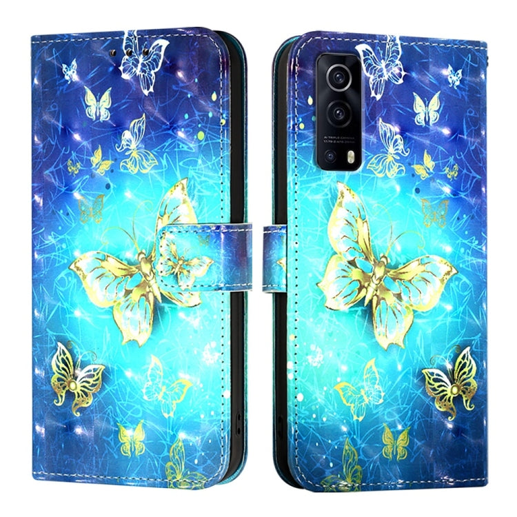 3D Painting Horizontal Flip Leather Phone Case, For vivo Y72 5G / iQOO Z3 5G / Y52 5G, For vivo Y35 4G / Y22 / Y22s / Y77 Global, For vivo Y55 5G Global / Y55s 5G 2023
