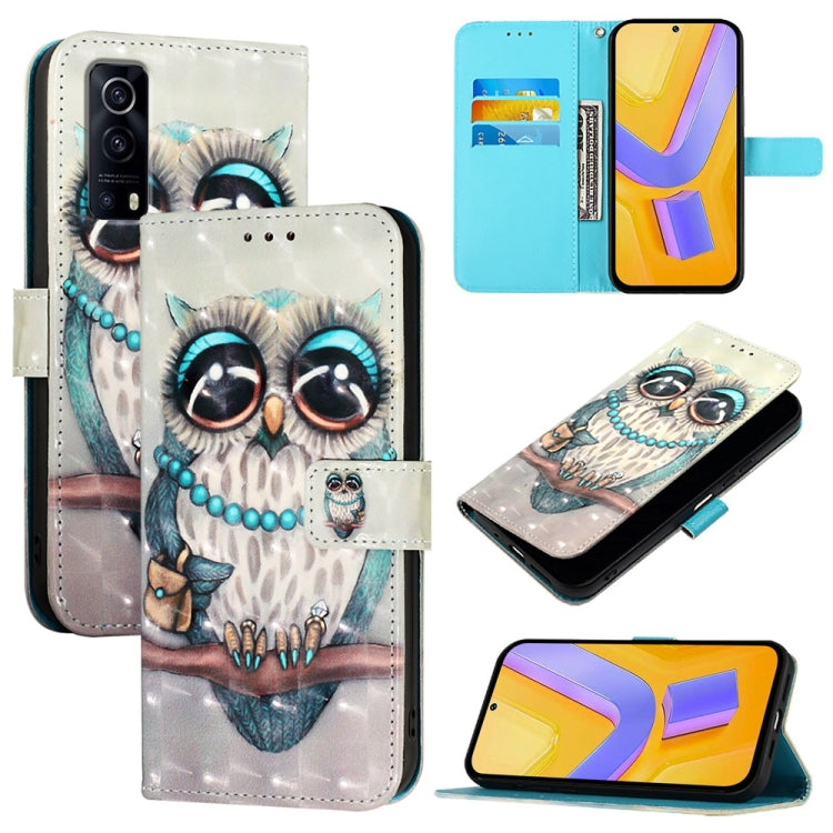 3D Painting Horizontal Flip Leather Phone Case, For vivo Y72 5G / iQOO Z3 5G / Y52 5G, For vivo Y35 4G / Y22 / Y22s / Y77 Global, For vivo Y55 5G Global / Y55s 5G 2023