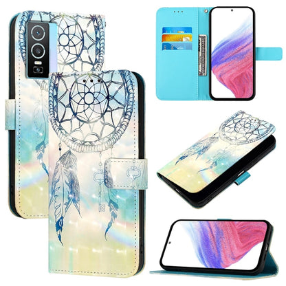 3D Painting Horizontal Flip Leather Phone Case, For vivo Y76 5G, For vivo Y51 2020 India / Y51a 2021 / Y53s 4G, For vivo Y52s / iQOO U3 / Y31s 5G