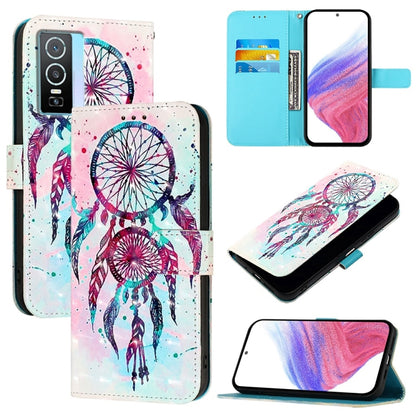 3D Painting Horizontal Flip Leather Phone Case, For vivo Y76 5G, For vivo Y51 2020 India / Y51a 2021 / Y53s 4G, For vivo Y52s / iQOO U3 / Y31s 5G