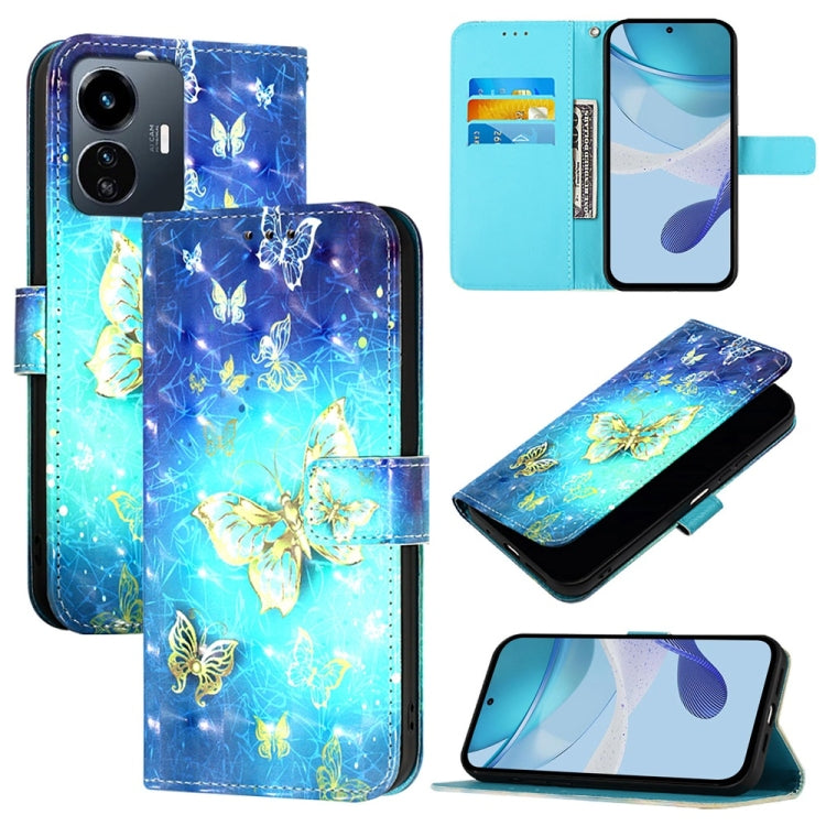 3D Painting Horizontal Flip Leather Phone Case, For vivo Y77 5G Global, For vivo S10e 5G / V23e 4G / 5G / Y75 4G, For vivo Y33s 4G Global / Y21 / Y21s / Y21t