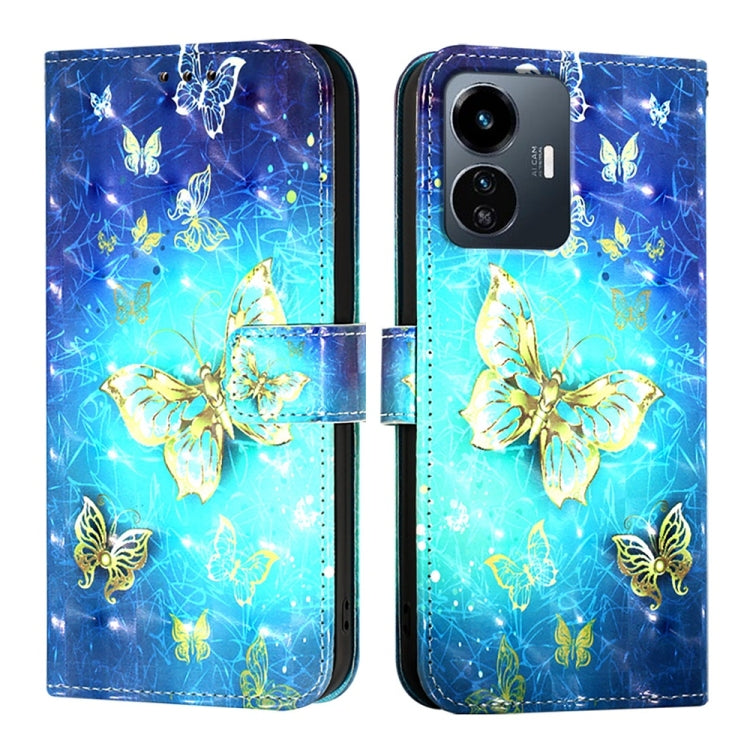 3D Painting Horizontal Flip Leather Phone Case, For vivo Y77 5G Global, For vivo S10e 5G / V23e 4G / 5G / Y75 4G, For vivo Y33s 4G Global / Y21 / Y21s / Y21t