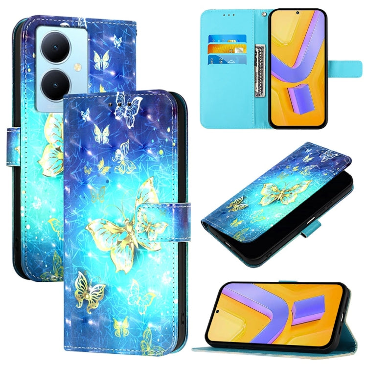 3D Painting Horizontal Flip Leather Phone Case, For vivo Y78 Global / Y78+ Global / V29 Lite, For vivo Y56 / Y16 / Y02s Global, For vivo Y100 5G Global